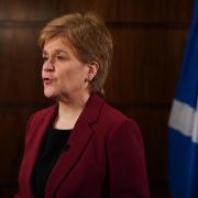 First Minister Nicola Sturgeon giving her New Year's message. Photo: Scottish Government