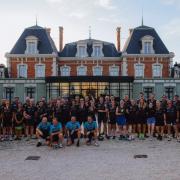 Peloton of 37 cyclists complete the London to Champagne challenge for Doddie
