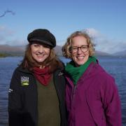 Dr Heather Reid (left) with Scottish Government minister Lorna Slater at Loch Lomond