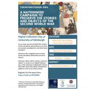 Edinburgh Uni holding Digital Collection Day for stories and objects relating to WW2