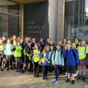 Pupils at the Great Tapestry of Scotland in Galashiels. Photo: St Ronan's Primary School