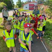 Youngsters who helped Lauder in Bloom during