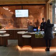 The recently refurbished visitor centre at Dawyck Botanic Gardens