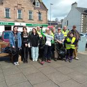 Earlston spring clean. Photo: Earlston in Bloom