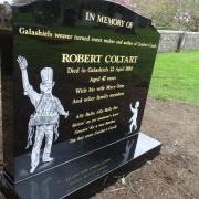 The headstone at the grave of Robert Coltart