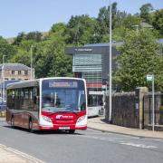 A Borders Buses service in Galashiels.