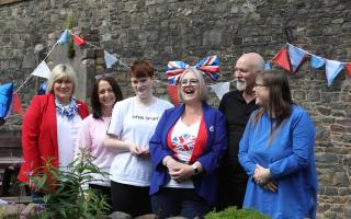 Members and volunteers of Cornerstone Galashiels at their Jubilee Garden Party. Photo: Helen Barrington