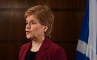 First Minister Nicola Sturgeon giving her New Year's message. Photo: Scottish Government