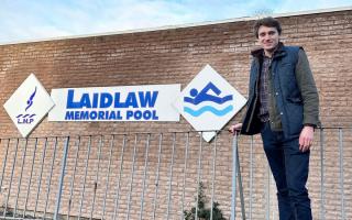 Jedburgh councillor Scott Hamilton outside the Laidlaw Memorial Pool