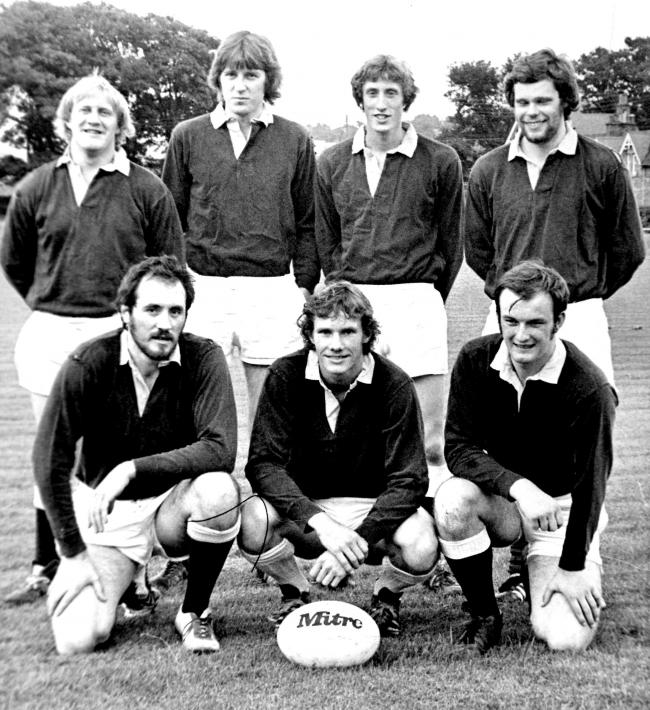 Selkirk’s winning team at the 1978 Kilmarnock Sevens - Mick Craig, John Smail, Billy Rutherford, Dougie Gill, Nick Bihel, John Rutherford (capt.) and Terry Fairbairn.
